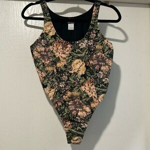 Vintage Floral Tapestry Bodysuit